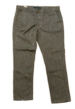 Perry Ellis Jeans Men's 38x32 Slim Straight Gray Stretch Denim Pants